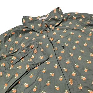 Duluth Trading Co.‎ Mojito Print Button Down Shirt Untucked Slim Fit XL Green